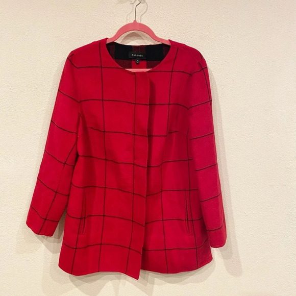 Talbots Windowpane Double-Face TopperJacket Size 10 EUC - Picture 2 of 4